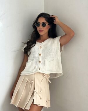 Chaleco crochet boton Bekele